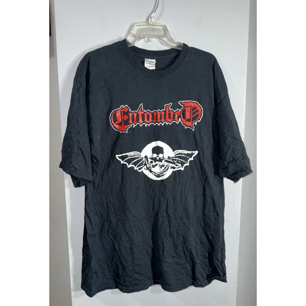 Entombed "When In‎ Sodom" bat skull front 666 back black short sleeve XL tall